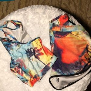 Colorful Swimsuit Set• Coverup